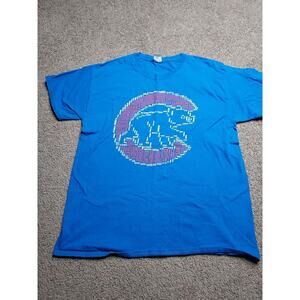 Men's Size Large Gildan Chicago Cubs Player Names Logo Tee Graphic T-Shirt